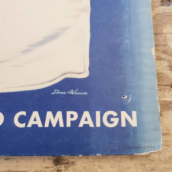 1950 WWII All May Help! Red Cross War Fund Poster Original - Picture 3 of 7